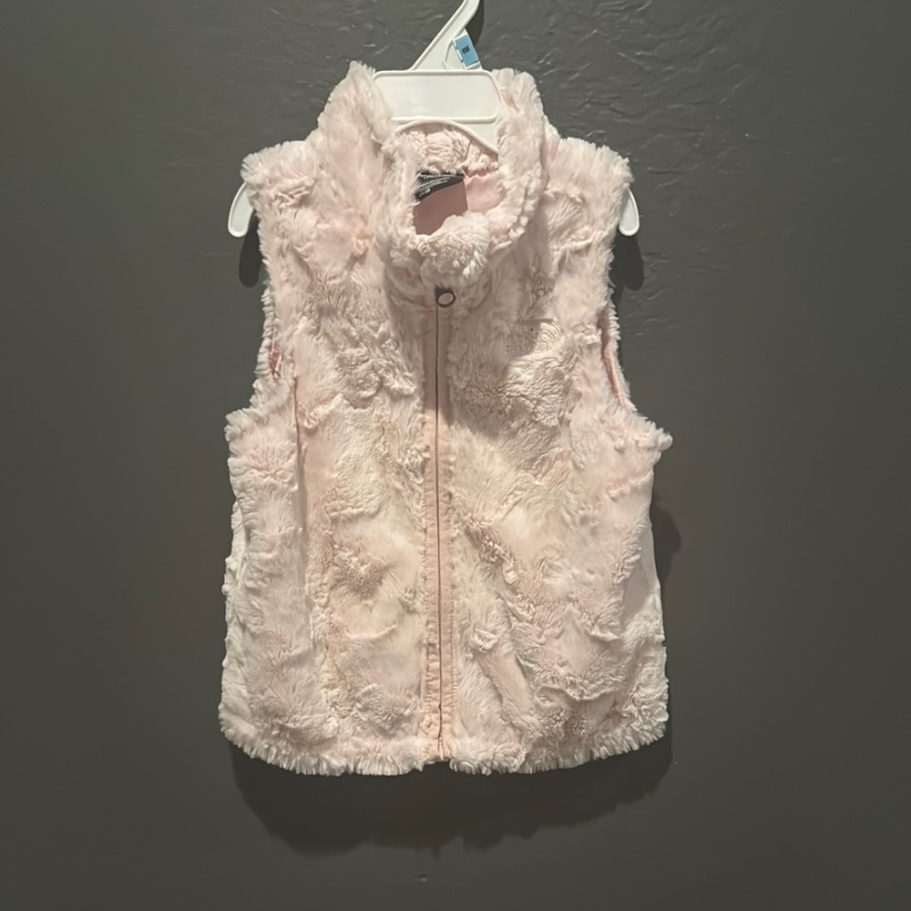 North face toddler faux fur vest